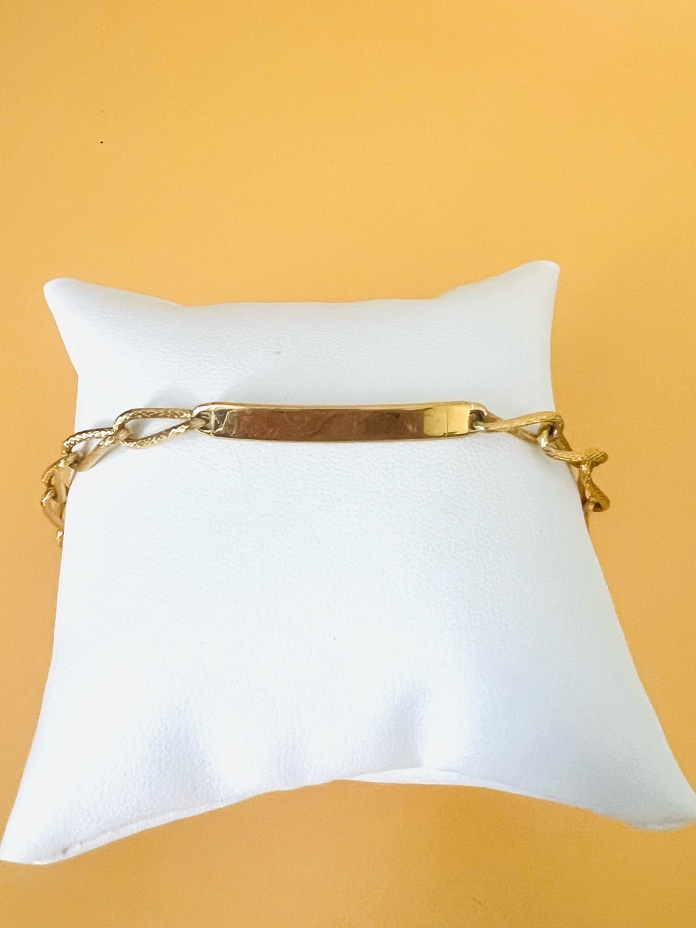 Speidel 7” Gold Tone Blank Engravable Bracelet USA Unisex